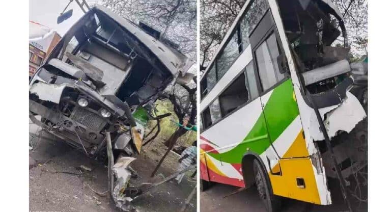 Accident : पुण्यात खासगी बसला भीषण अपघात; ४ जणांचा जागीच मृत्यू