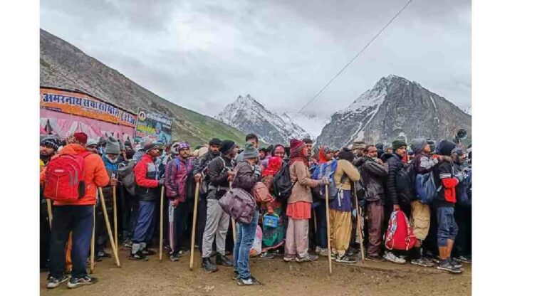 Amarnath Yatra 2023 : अखेर तीन दिवसांनंतर अमरनाथ यात्रा पुन्हा सुरु; खराब वातावरणामुळे स्थगित करण्यात आली होती यात्रा