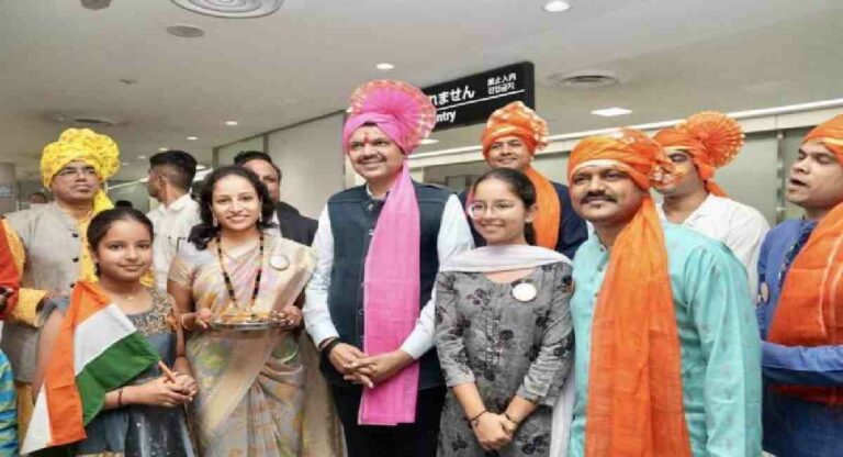 Devendra Fadnavis : जपानमध्ये ‘जय भवानी-जय शिवाजी’चा गजर, फडणवीसांचे मराठी गीताने स्वागत