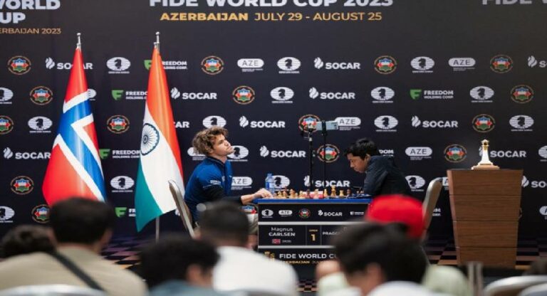 Pragyanand vs Carlsen : बुद्धिबळ विश्वचषक अंतिम फेरीचा दुसरा सामनाही अनिर्णित, टायब्रेकर ठरवणार विजेता