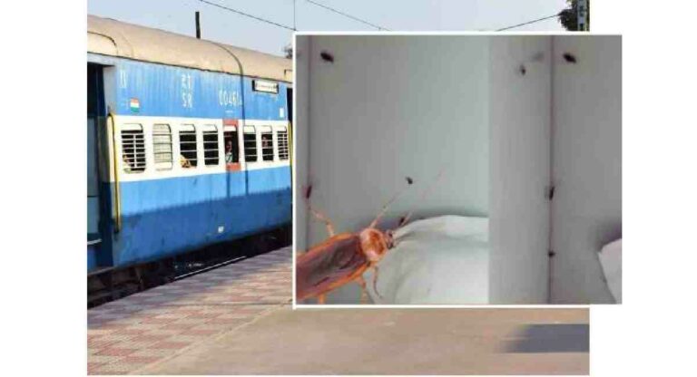 Railway : आणखी एका रेल्वेमध्ये झुरळांचा वावर; व्हिडीओ व्हायरल