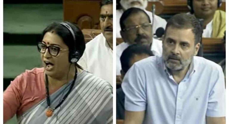 Smriti Irani : भीलवाडा, स्नेहलता रेड्डी, गिरिजा टिक्कू…स्मृती इराणींनी काँग्रेसी कृत्यांचे करून दिले स्मरण; भारत मातेच्या हत्येच्या वक्तव्यावर काँग्रेसवाल्यांनी बाके वाजवली