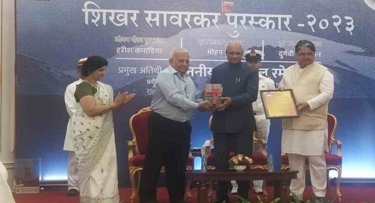 Shikhar Savarkar Purskar : राज्यपाल रमेश बैस यांच्या हस्ते ‘शिखर सावरकर’ पुरस्कारांचे वितरण