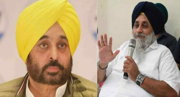 Punjab CM : भगवंत मान हे पंजाब साठी नव्हे तर केजरीवालसाठी काम करतात ,सुखबीर सिंग बादल यांचा आरोप