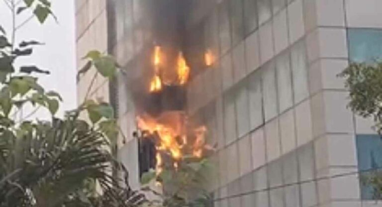 Navi Mumbai Fire :  महापे येथे सात मजली इमारतीला भीषण आग