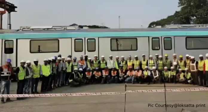 Mumbai Metro : मुंबईत दाखल झाली नववी मेट्रो ,लवकरच सुरु होणार ट्रायल रन