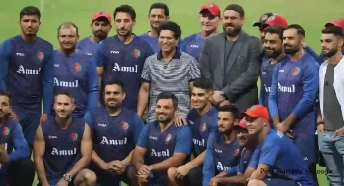 Sachin Tendulkar With Afghan Team : सचिन तेंडुलकरने घालवला अफगाणिस्तान संघाबरोबर वेळ