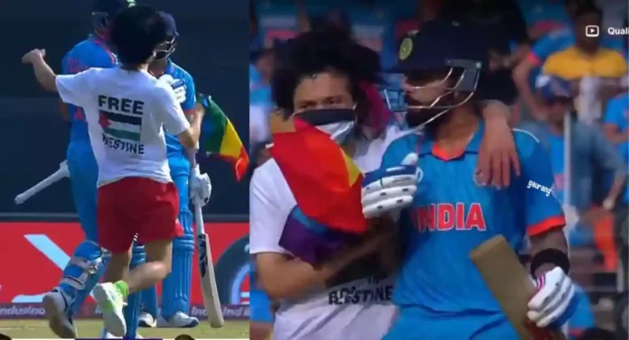 Ind vs Aus : पॅलेस्टाईन समर्थकाने मैदानात पोहोचून केले 'हे' कृत्य; सुरक्षेत मोठी चूक