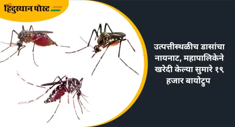 Smile : उत्पत्तीस्थळीच डासांचा नायनाट, महापालिकेने खरेदी केल्या सुमारे १९ हजार बायोट्रुप