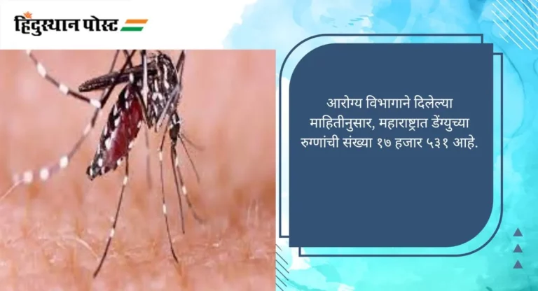 Dengue disease: महाराष्ट्रात डेंग्युचे रुग्ण वाढले, आरोग्य विभागाचा खुलासा