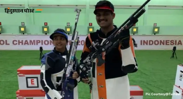 Shooting Asian Qualifiers : रुद्रांक्ष पाटील आणि मेहुली घोष यांना मिश्र दुहेरीत सुवर्ण