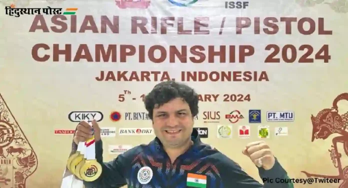 Asian Olympic Qualifier : पुरुषांच्या सेंटर फायर पिस्तुल प्रकारात योगेशला दुहेरी सुवर्ण