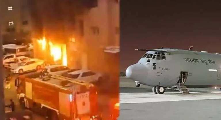 Kuwait Fire : कुवेतमधील ४५ भारतियांचे पार्थिव घेऊन हवाई दलाचे विशेष विमान परतले