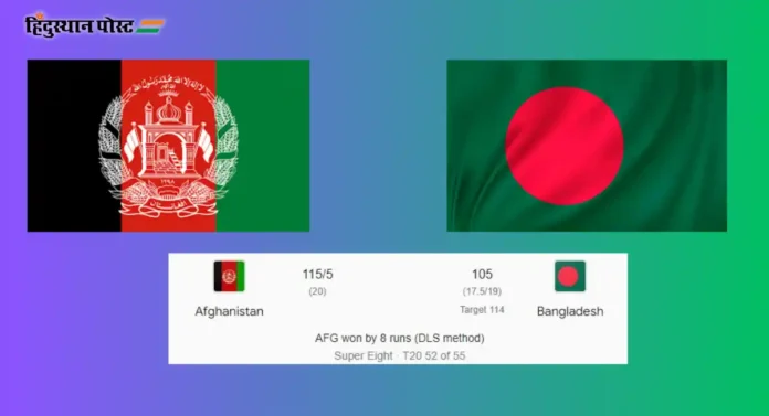 T20 World Cup, Afg bt Ban : बांगलादेशचा सनसनाटी ८ धावांनी पराभव करत अफगाणिस्तान उपान्त्य फेरीत