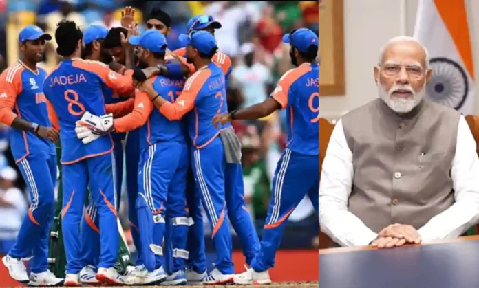 T20WorldCupFinal: विश्वचषकातील दिमाखदार विजयानंतर पंतप्रधान मोदींकडून भारतीय संघाचं अभिनंदन; म्हणाले…