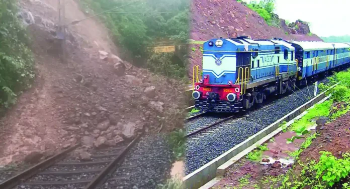 Konkan Railway १५ तास उलटूनही ठप्प; विविध स्थानकात एक्सप्रेस रखडल्या