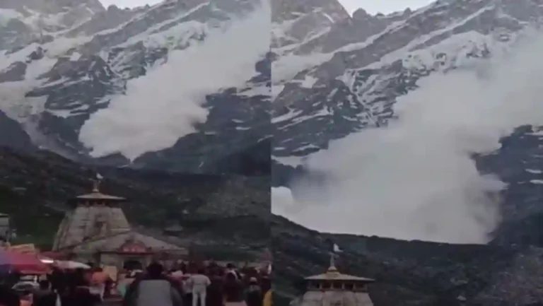 Kedarnath blizzard : केदारनाथमध्ये हिमवादळ; बर्फ वितळून कोसळण्याची स्थिती! व्हिडीओ व्हायरल