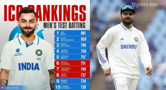 ICC Test Ranking : आयसीसीच्या कसोटी क्रमवारीतही भारतीय क्रिकेटपटूंची चलती, विराटची आगेकूच