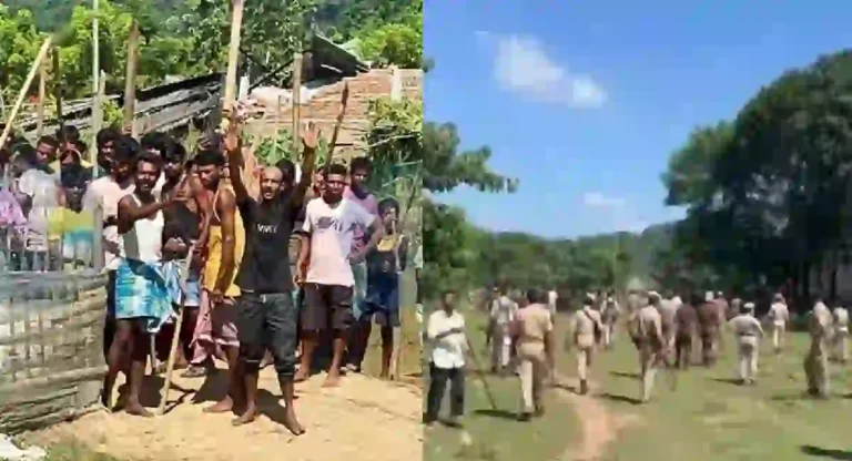 Assam मध्ये बेकायदा बांधकाम तोडणाऱ्या पथकावर मुसलमानांचा हल्ला; अनेक पोलीस जखमी