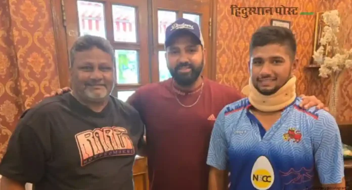 Rohit Sharma : रोहित शर्माने जखमी मुंबईकर खेळाडू मुशीर खानची घेतली भेट 