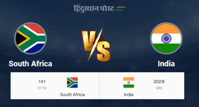 Ind vs SA, 1st T20 : दक्षिण आफ्रिकेविरुद्ध पहिली टी२० भारताने ६१ धावांनी जिंकली 