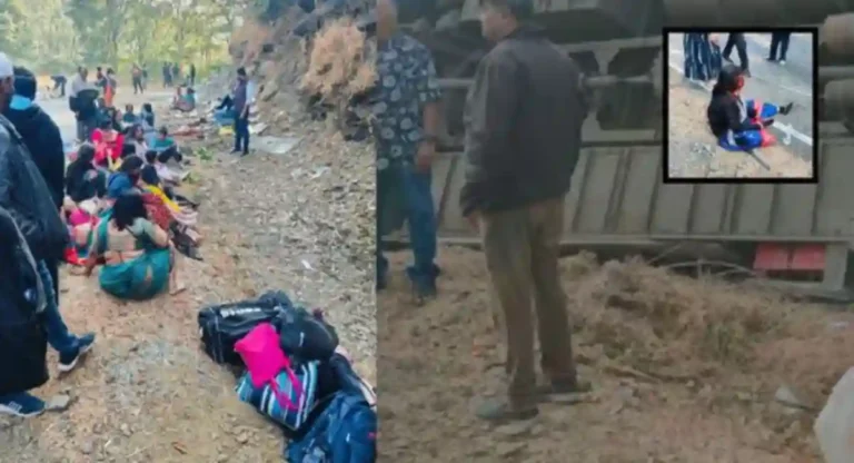 Bus Accident: लग्नासाठी निघालेली बस ताम्हिणी घाटात उलटली; ५ जणांचा मृत्यू, २५ जखमी