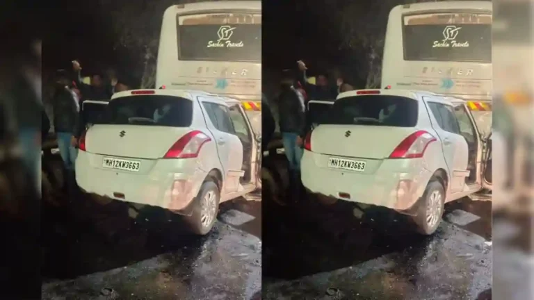 Pune Accident: नवले पुलावर कारची बसला धडक ; दोघांचा मृत्यू तर 4 जण जखमी