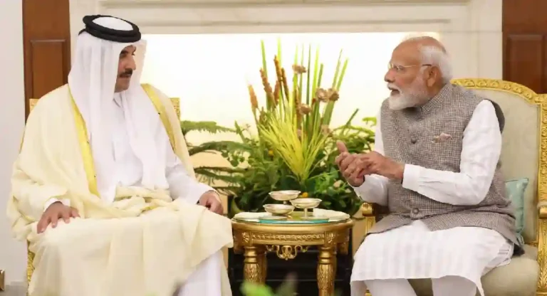 Amir of Qatar यांच्यासोबत बैठक; पंतप्रधान मोदींनी पोस्ट करून दिली माहिती